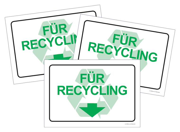 Schild: Recycling