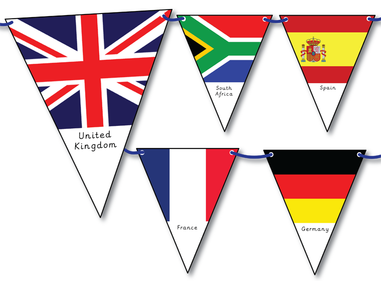 Flags Of The World Bunting | fellowes idea centre ideas for school classroom Flags Of The World Bunting | fellowes idea centre ideas for school classroom