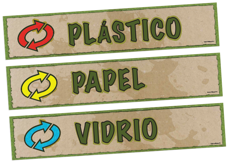 Poster materiales reciclables - Español