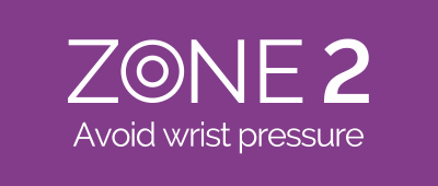 Zone 2 - Avoid wrist pressure