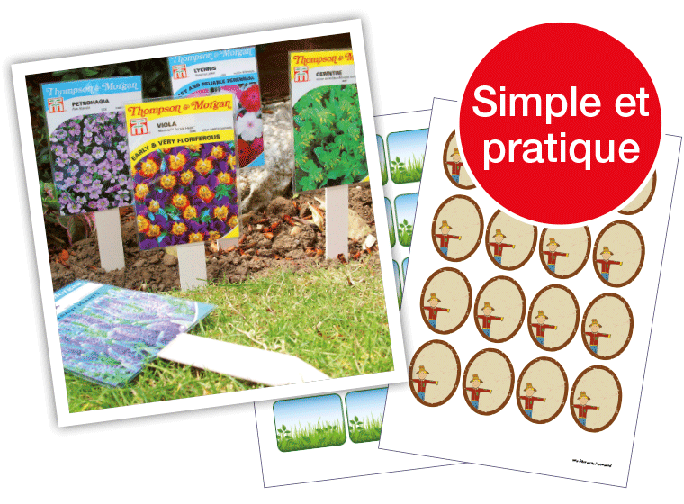 Étiquettes pour le jardin