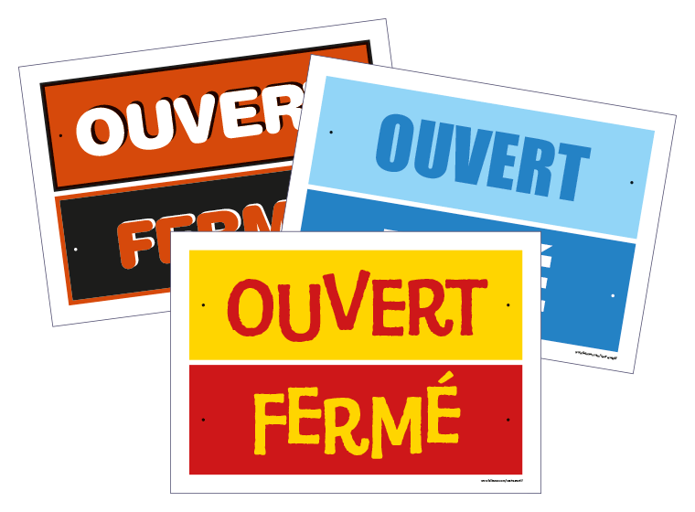 Panneau OUVERT / FERMÉ