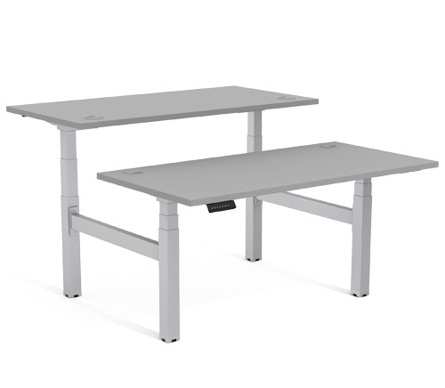 Estructura metálica para mesa doble  regulable en altura Cambio™