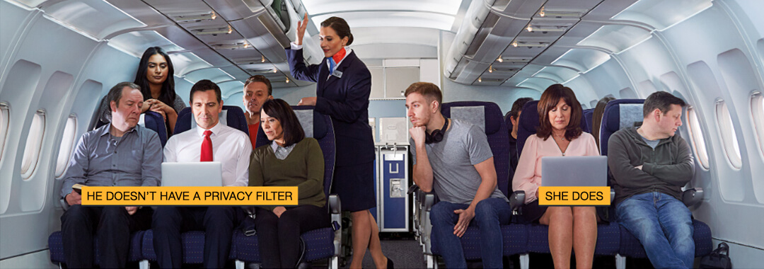 Work privately in public with a Fellowes privacy filter