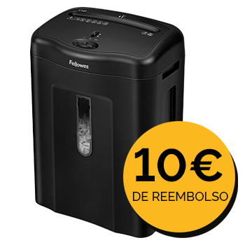 Fellowes® Destructora 11C Destruye hasta 11 hojas