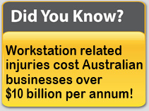 Did you know? Workstation related injuries cost Australian business over $10 billion per annum